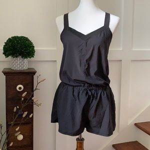 Sexy & sporty Lululemon black open back romper, 8